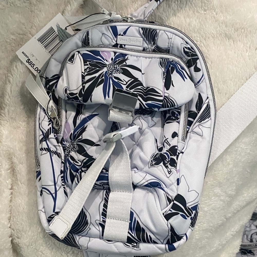 Vera Bradley Utility Sling Backpack “Twilight Garden” - Picture 2 of 8